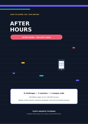 KS3 Maths Escape Room – Back to School After Hours | 8 Challenges and Answers