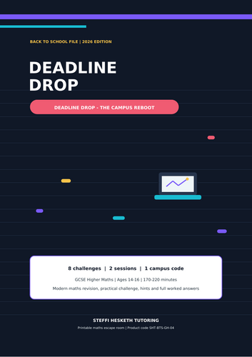 GCSE Higher Maths Escape Room – Back to School Revision | Deadline Drop