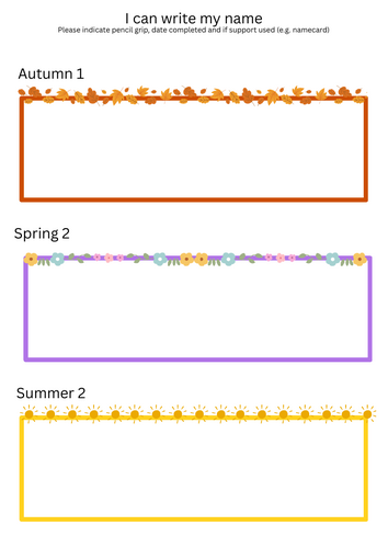 Name Writing Assessment