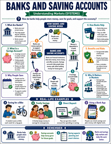 Banks and Savings Accounts I Global Society I Infographic
