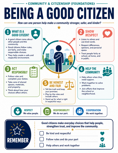 Being a Good Citizen I Global Society I Infographic
