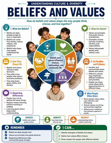 Beliefs and Values I Global Society I Infographic