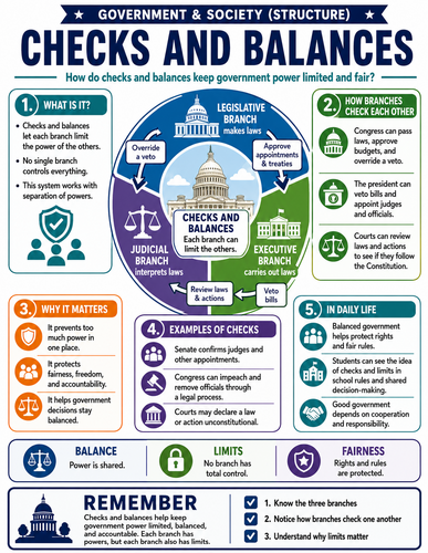 Checks and Balances I Global Society I Infographic