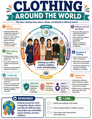 Clothing Around The World I Global Society I Infographic