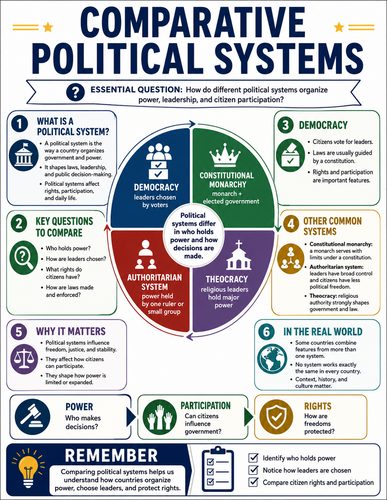Comparative Political Systems I Global Society I Infographic