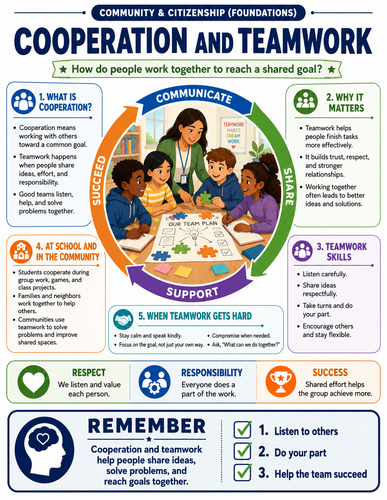 Cooperation and Teamwork I Global Society I Infographic