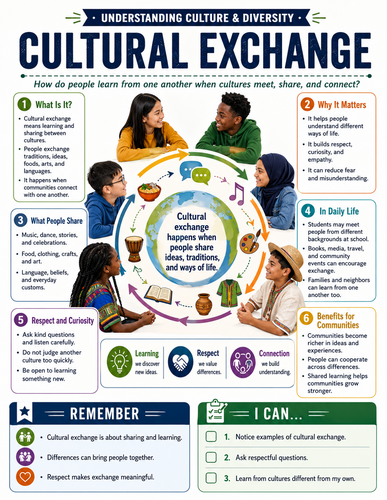 Cultural Exchange I Global Society I Infographic