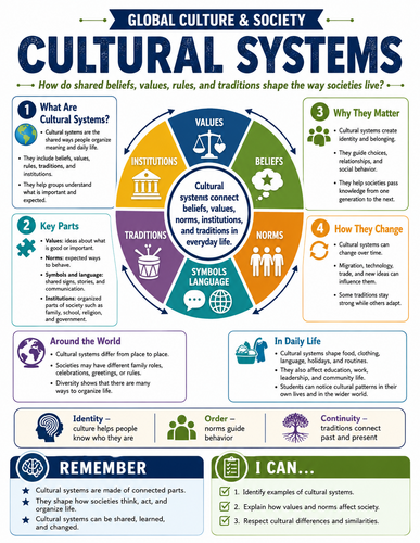 Cultural Systems I Global Society I Infographic