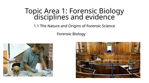 OCR AAQ Applied Science 1.1 The nature and origins of Forensic Science