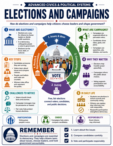 Elections and Campaigns I Global Society I Infographic