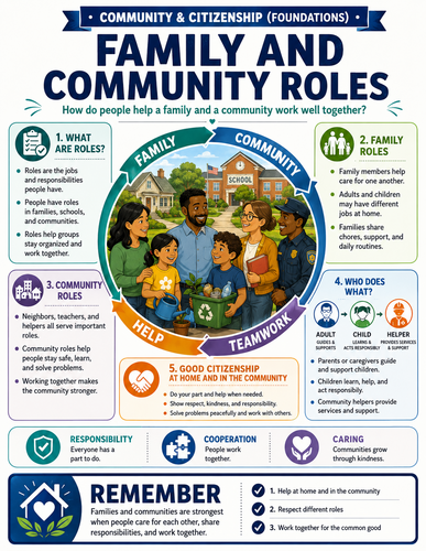 Family and Community Roles I Global Society I Infographic