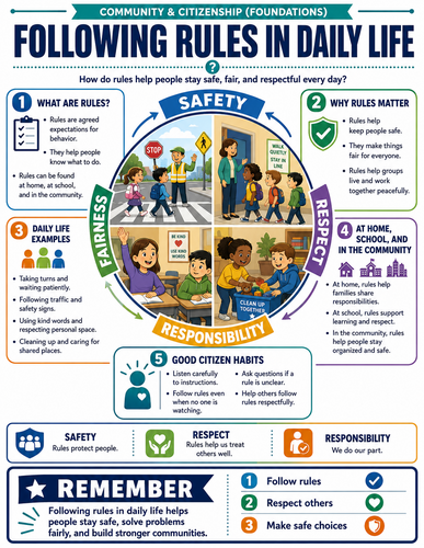 Following Rules in Daily Life I Global Society I Infographic