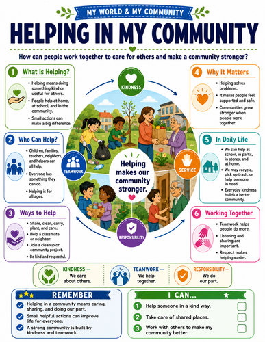 Helping in my Community I Global Society I Infographic