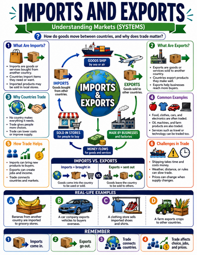Imports and Exports I Global Society I Infographic
