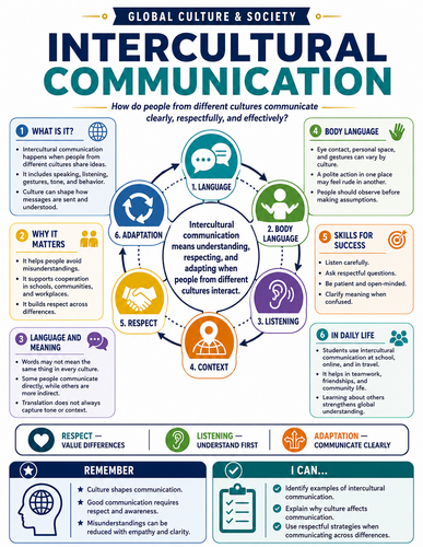 Intercultural Communication I Global Society I Infographic