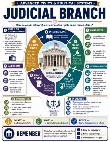 Judicial Branch I Global Society I Infographic