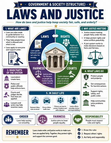 Laws and Justice I Global Society I Infographic