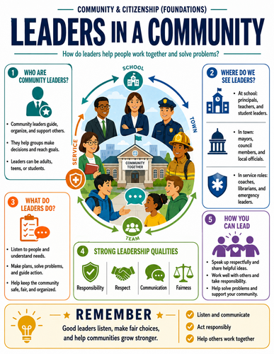Leaders in a Community I Global Society I Infographic