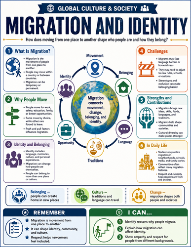 Migration and Identity I Global Society I Infographic