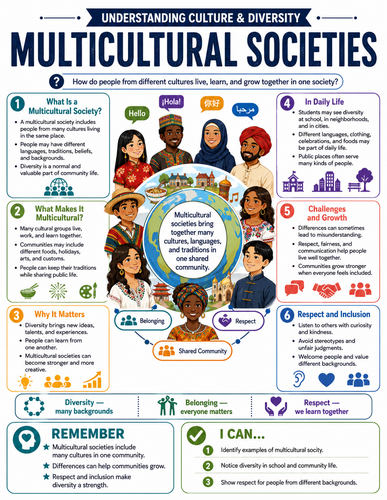 Multicultural Societies I Global Society I Infographic