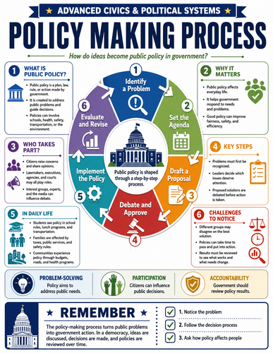 Policy Making Process I Global Society I Infographic