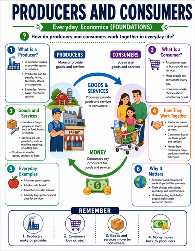 Producers and Consumers I Global Society I Infographic