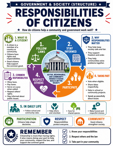 Responsibilities of Citizens I Global Society I Infographic