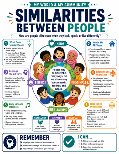 Similarities Between People I Global Society I Infographic