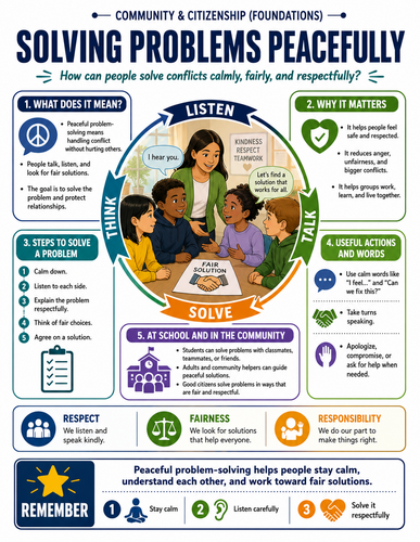 Solving Problems Peacefully I Global Society I Infographic