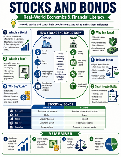 Stocks and Bonds I Global Society I Infographic