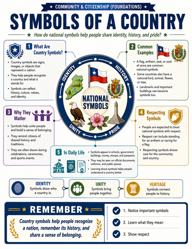 Symbols of a Country I Global Society I Infographic