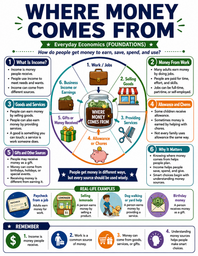 Where Money Comes From I Global Society I Infographic