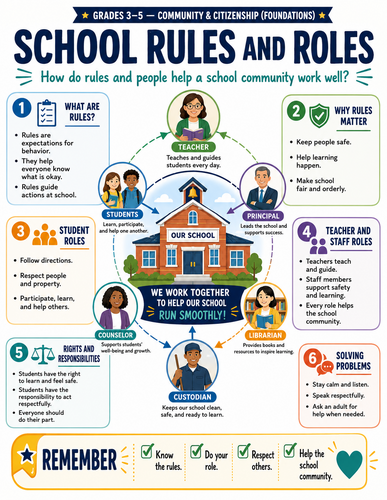 School Rules and Roles I Infographic