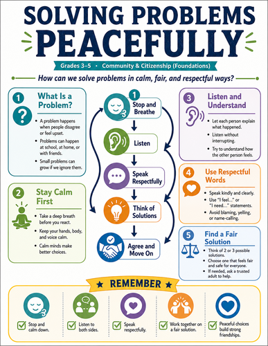Solving Problems Peacefully I Infographic