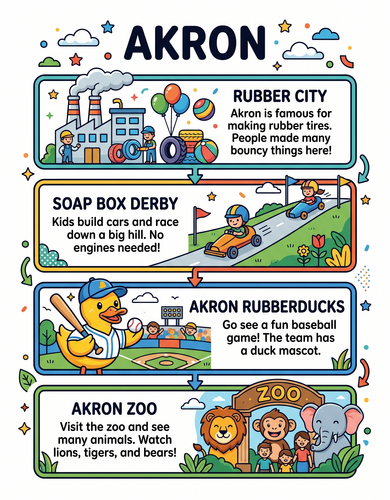Akron I USA I Educational Infographic