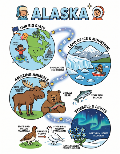 Alaska I USA I Educational Infographic