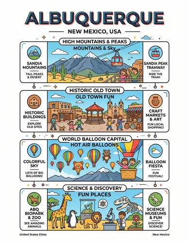 Albuquerque I USA I Educational Infographic