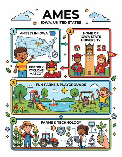 Ames I USA I Educational Infographic