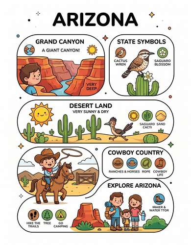 Arizona I USA I Educational Infographic