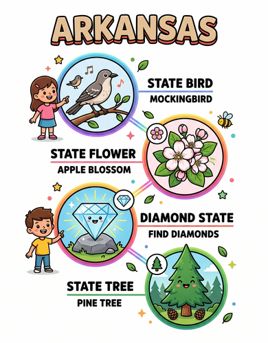 Arkansas I USA I Educational Infographic