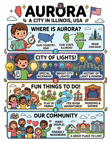 Aurora I USA I Educational Infographic