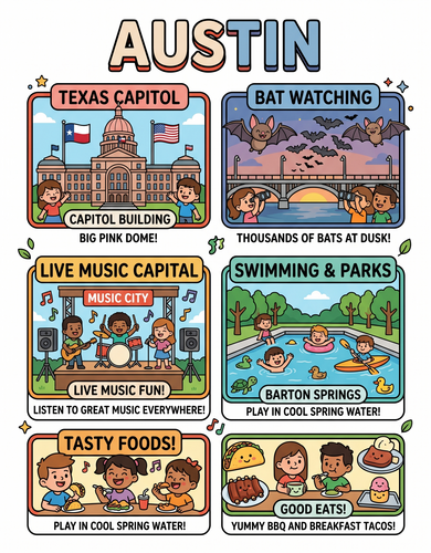 Austin I USA I Educational Infographic