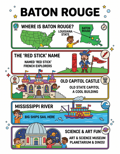 Baton Rouge I USA I Educational Infographic
