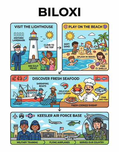 Biloxi I USA I Educational Infographic