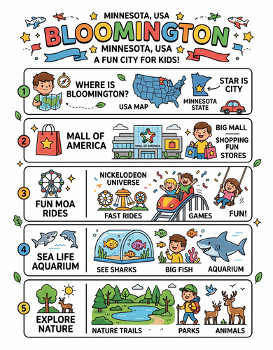 Bloomington I USA I Educational Infographic