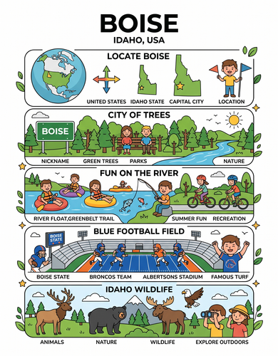 Boise I USA I Educational Infographic