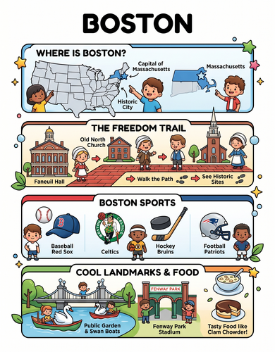 Boston I USA I Educational Infographic