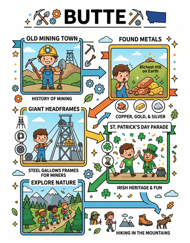 Butte I USA I Educational Infographic