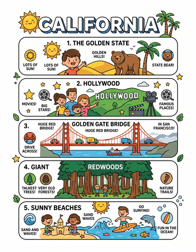 California I USA I Educational Infographic