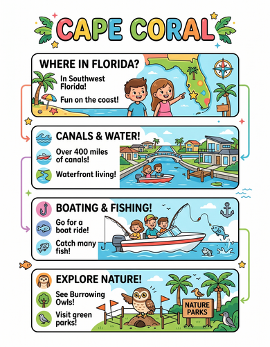 Cape Coral I USA I Educational Infographic